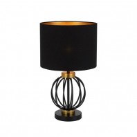 Telbix-Grada Table Lamp - Antique Gold,Black / Antique Gold,White